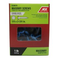 (image for) 1/4 in. x 2-3/4 in. L Phillips Flat Head Masonry Screws 1 lb