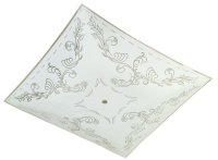 (image for) Square White Glass Fan/Fixture Shade 1 pk