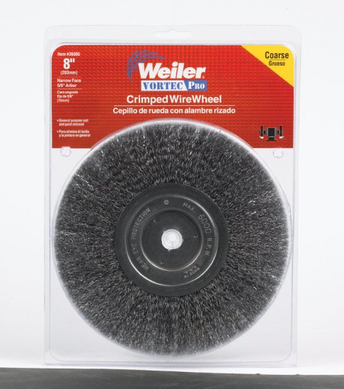(image for) Vortec Pro 8 in. Crimped Wire Wheel Brush Carbon Steel 60
