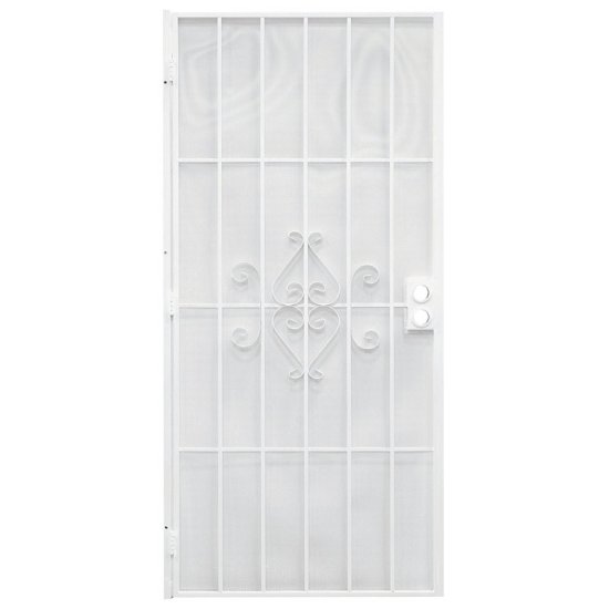 (image for) Precision 81-3/4 in. H x 32 in. W Regal White Steel Security Doo