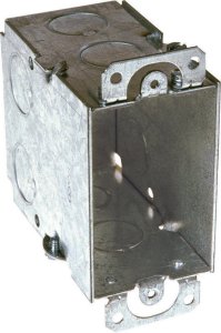 (image for) 3 in. Rectangle Steel Electrical Box Gray