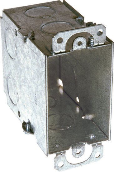 (image for) 3 in. Rectangle Steel Electrical Box Gray