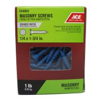 (image for) 1/4 in. x 1-3/4 in. L Phillips Flat Head Masonry Screws 1 lb