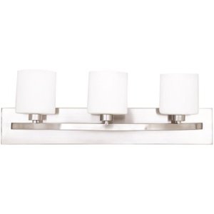 (image for) 3 Lights Brushed Nickel Bath Light 24 in. Width