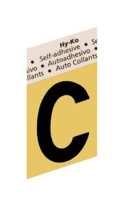 (image for) 1-1/2 in. Black Aluminum Self-Adhesive Letter C 1 pc.