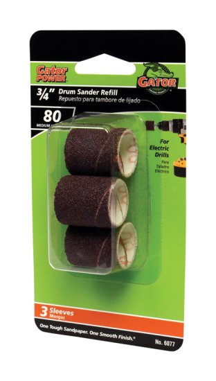 (image for) 0.5 in. Dia. x 3/4 in. L Aluminum Oxide Abrasive Sleeve Re