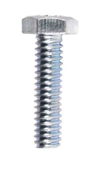 (image for) 1/4 in. Dia. x 1 in. L Zinc Plated Steel Hex Bolt 100 pk