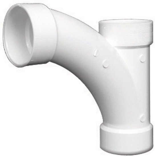 (image for) Schedule 40 4 in. Hub x 4 in. Dia. Hub PVC Long T