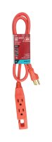 (image for) Indoor 3 ft. L Orange Triple Outlet Cord 14/3 SJT