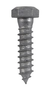 (image for) 1/2 in. x 2 in. L Hex Hot Dipped Galvanized Steel Lag Sc