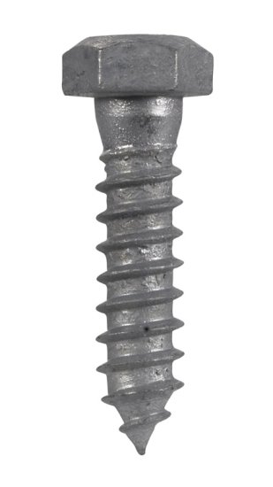 (image for) 1/2 in. x 2 in. L Hex Hot Dipped Galvanized Steel Lag Sc