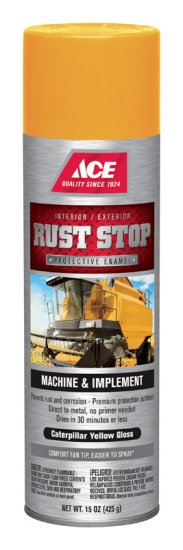 (image for) Rust Stop Gloss Caterpillar Yellow Protective Enamel Spray 1