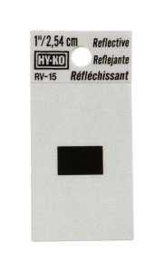 (image for) 1 in. Reflective Black Vinyl Self-Adhesive Special Charact