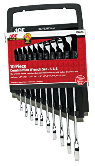 (image for) Multiple x 5.03 in. L SAE Wrench Set 10 pc.