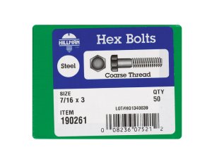 (image for) HX BOLTS USS Z 7/16X3