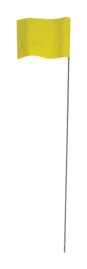 (image for) 21 in. Yellow Marking Flags Polyvinyl 100 pk