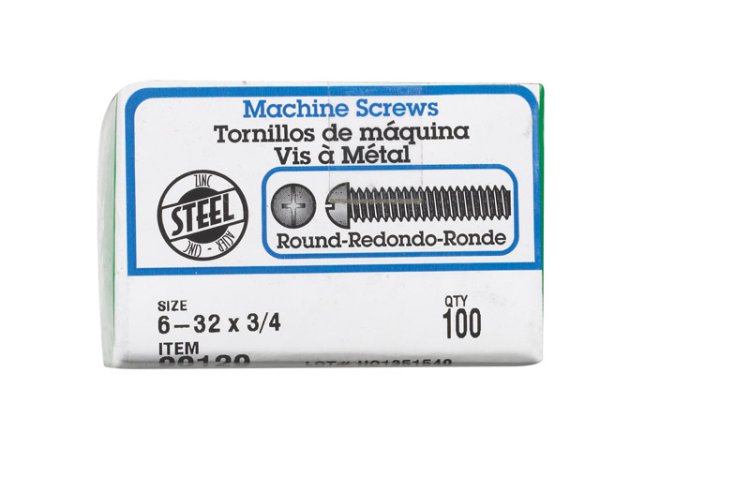 (image for) No. 6-32 x 1/2 in. L Combination Round Head Zinc-Plated