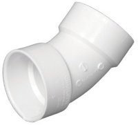 (image for) Schedule 40 2 in. Hub x 2 in. Dia. Hub PVC 45 Deg