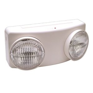 (image for) Thermoplastic 2-Light White Housing Incandescent Emergency Light