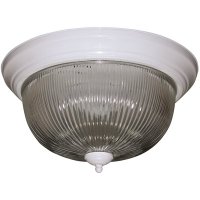 (image for) 13-1/2 in. Dome Ceiling in Fixture White Uses Two 60W Med Base