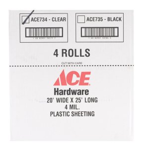 (image for) Plastic Sheeting 4 mil x 20 ft. W x 25 ft. L Polyethylene Cl