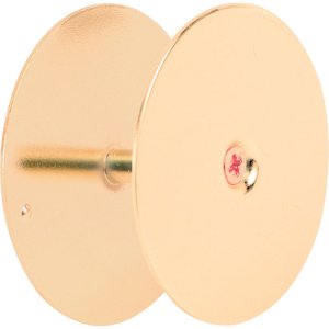 (image for) Brass Plated Steel Hole Cover Plate 1 pk