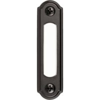 (image for) Black Metal Wired Pushbutton Doorbell Lighted