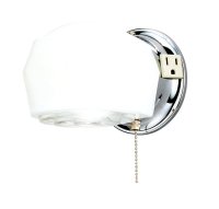 (image for) 1 Chrome White Wall Sconce