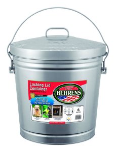 (image for) 6 gal. Galvanized Steel Garbage Can Lid Included Animal