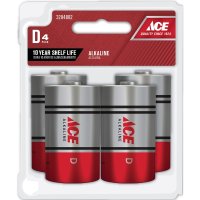 (image for) Ace D Alkaline Batteries 4 pk Carded