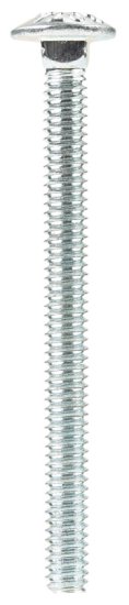 (image for) 1/4 in. Dia. x 3 in. L Zinc-Plated Steel Carriage Bolt 1