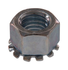 (image for) 1/4 in. Zinc-Plated Steel SAE Keps Lock Nut 100 pk