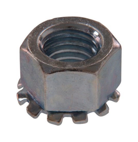 (image for) 1/4 in. Zinc-Plated Steel SAE Keps Lock Nut 100 pk