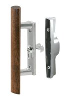 (image for) Wood Tone Steel Outdoor Sliding Glass Door Security L