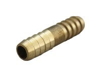 (image for) Brass 1/4 in. Dia. x 1/4 in. Dia. Coupling Yellow 1 pk