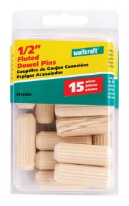(image for) Fluted Hardwood Dowel Pin 1/2 in. Dia. x 1-1/2 in. L 1