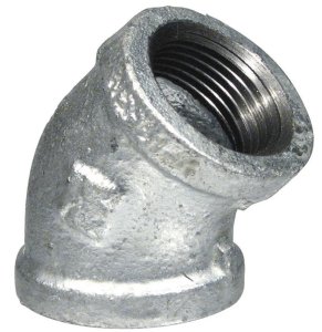 (image for) 3/8 in. FIP x 3/8 in. Dia. FIP Galvanized Malleable Iron 45