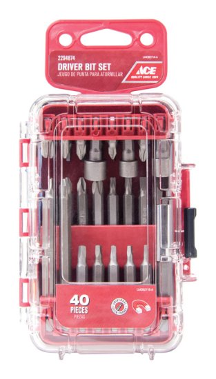 (image for) Assorted 1 in. L Bit and Holder Set S2 Tool Steel 40 pc.