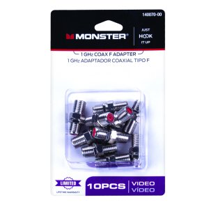 (image for) Monster Just Hook It Up F-Connector F Coax Adapter 10 pk