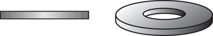 (image for) Zinc-Plated Steel 7/16 in. USS Flat Washer 205 pk