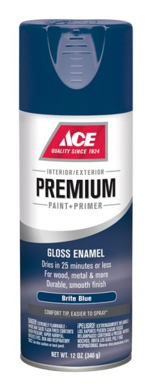 (image for) Premium Gloss Brite Blue Enamel Spray Paint 12 oz.