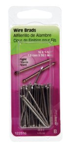 (image for) 16 Ga. x 1-1/2 in. L Bright Steel Brad Nails 1 pk 1.75 o