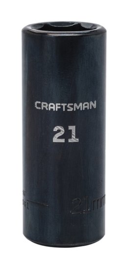 (image for) 21 mm x 1/2 in. drive Metric 6 Point Deep Impact Socket 1 pc.