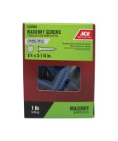 (image for) 1/4 in. x 3-1/4 in. L Phillips Flat Head Masonry Screws 1 lb