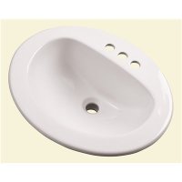 (image for) 21 x 17 7/8 Self-Rimming Sink Basin in White