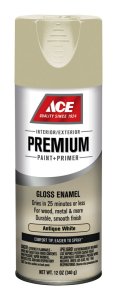 (image for) Premium Gloss Antique White Enamel Spray Paint 12 oz.