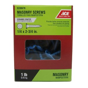 (image for) 1/4 in. x 2-3/4 in. L Phillips Flat Head Masonry Screws 1 lb