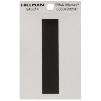 (image for) Hillman 3 in. Reflective Black Vinyl Self-Adhesive Letter I 1 pc