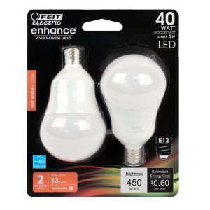 (image for) A15 E12 (Candelabra) LED Bulb Soft White 40w Equiv