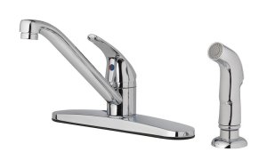(image for) Single Handle Polished Chrome Kitchen Faucet with Sprayer